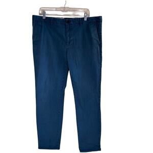 Scotch & Soda Pants Mens 36x32 Blue Mott Super Slim Organic Cotton Chino Casual